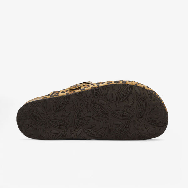 PLAKTON BLOGG WOMENS CLOG - LEOPARD PRINT AFELPADO