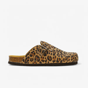 PLAKTON BLOGG WOMENS CLOG - LEOPARD PRINT AFELPADO