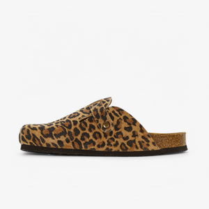PLAKTON BLOGG WOMENS CLOG - LEOPARD PRINT AFELPADO