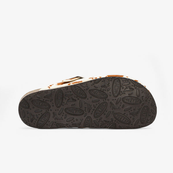 PLAKTON BLOGG WOMENS CLOG - COW PRINT CUERO