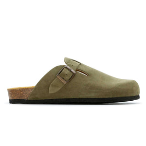 Plakton Women's 'Gibralter Blog' Suede Mule - Light Khaki