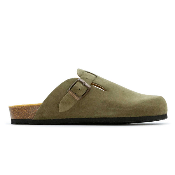 Plakton Women's 'Gibralter Blog' Suede Mule - Light Khaki