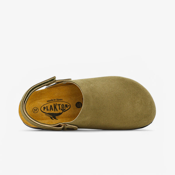 PLAKTON OSLO WOMENS CLOG - LIGHT KHAKI AFELPADO