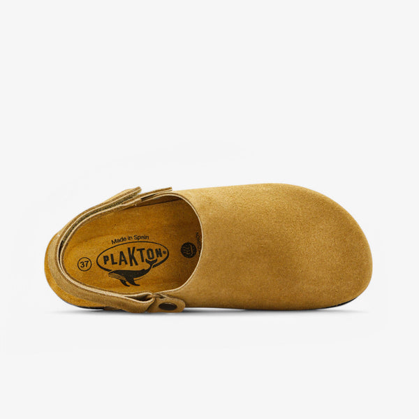 PLAKTON OSLO WOMENS CLOG - TAN AFELPADO