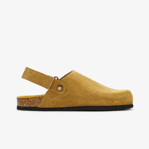 PLAKTON OSLO WOMENS CLOG - TAN AFELPADO