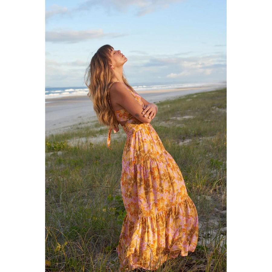 Rhythm Mahana Floral Tiered Maxi Dress