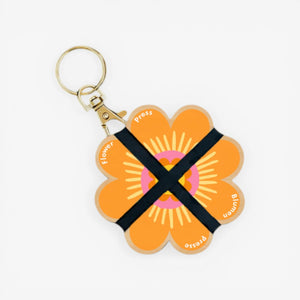 Studio Wald Keyring Flower Press - Orange and Pinks