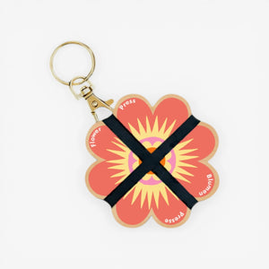 Studio Wald Keyring Flower Press - Orange and Pinks