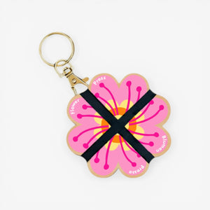 Studio Wald Keyring Flower Press - Orange and Pinks