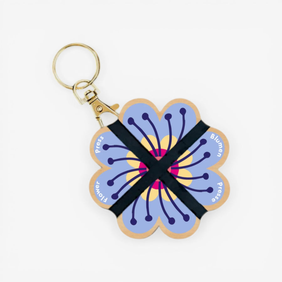 Studio Wald Keyring Flower Press - Pinks and Blues