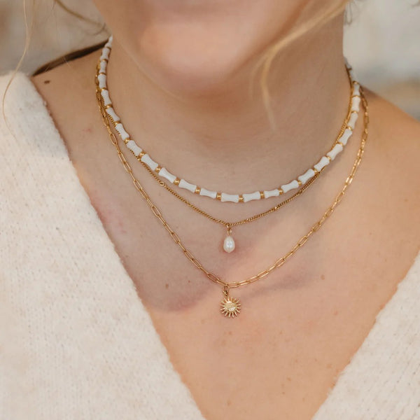 Pineapple Island -  Pearl Drop Necklace