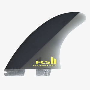 FCS II Mick Fanning PG Pro Tri Fin Set Large - Black / Acid