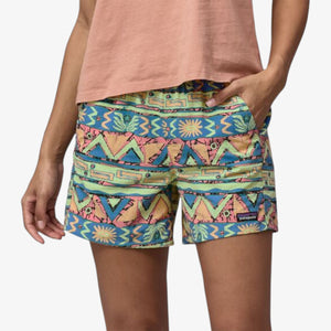 Patagonia Women's Baggies Shorts 5 inch - High Hopes Geo: Salamander Green