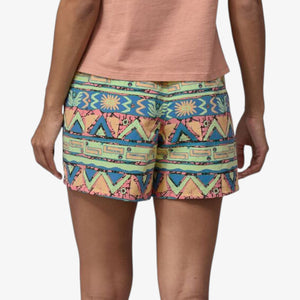 Patagonia Women's Baggies Shorts 5 inch - High Hopes Geo: Salamander Green