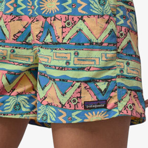 Patagonia Women's Baggies Shorts 5 inch - High Hopes Geo: Salamander Green