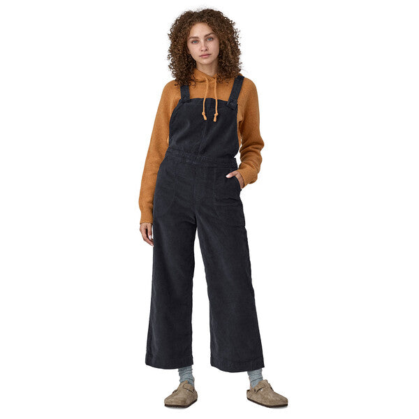 Patagonia Women's Stand Up Cropped Corduroy Overalls - Pitch Blue