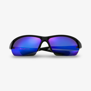 RITUAL VISION  BREAK & ENTER SUNGLASSES - POLISHED BLACK / REFLECTIVE BLUE