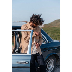 Rhythm Men's Denim Long Sleeve Overshirt - Latte