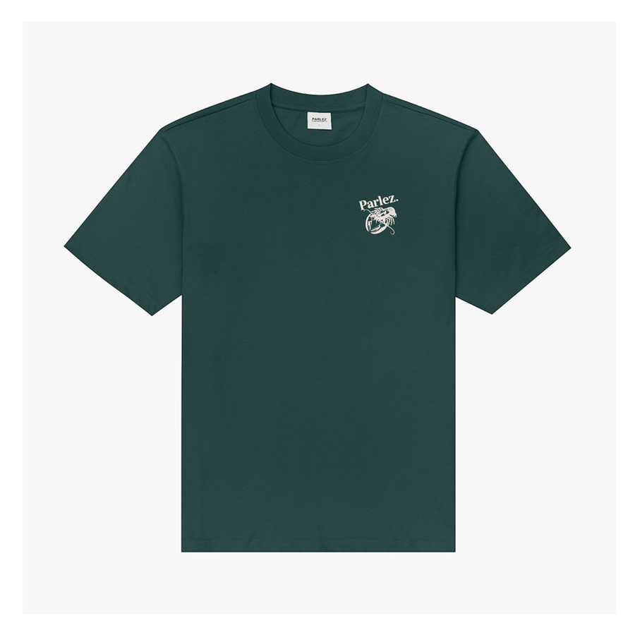 PARLEZ SLIP T-SHIRT WHITE - DEEP GREEN