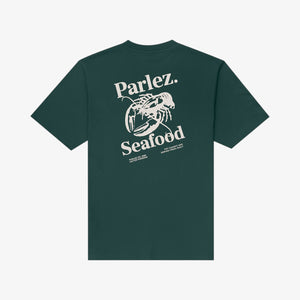 PARLEZ SLIP T-SHIRT WHITE - DEEP GREEN