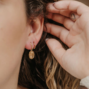 Pineapple Island Golden Celestial Earrings
