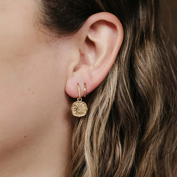 Pineapple Island Golden Celestial Earrings