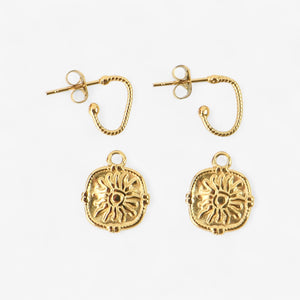 Pineapple Island Golden Celestial Earrings