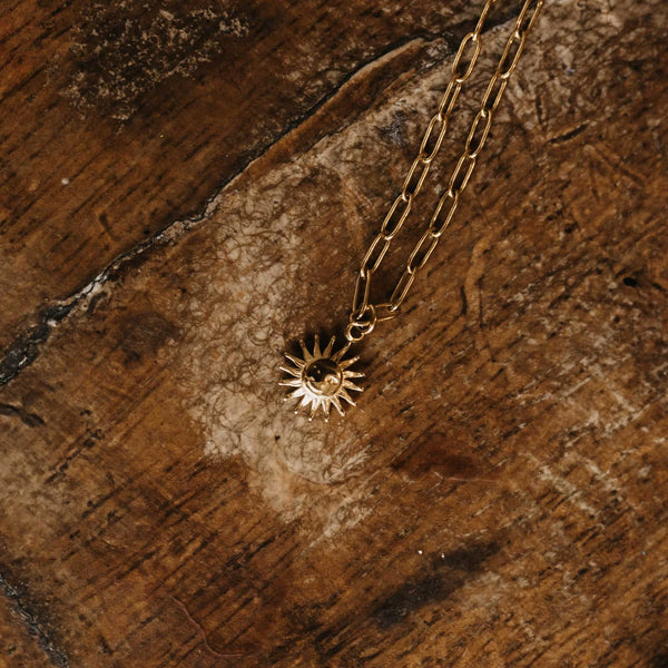 Pineapple Island Sun Charm Necklace