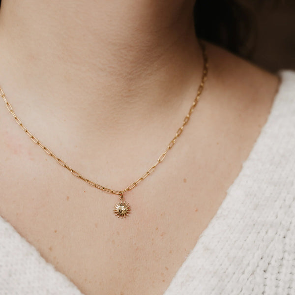 Pineapple Island Sun Charm Necklace