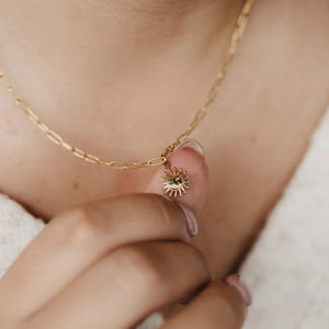 Pineapple Island Sun Charm Necklace
