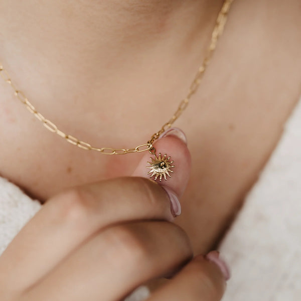 Pineapple Island Sun Charm Necklace