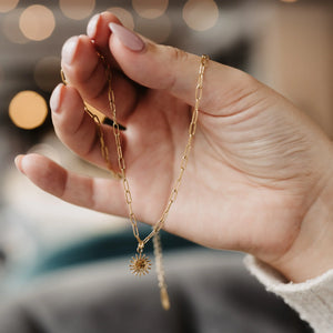 Pineapple Island Sun Charm Necklace