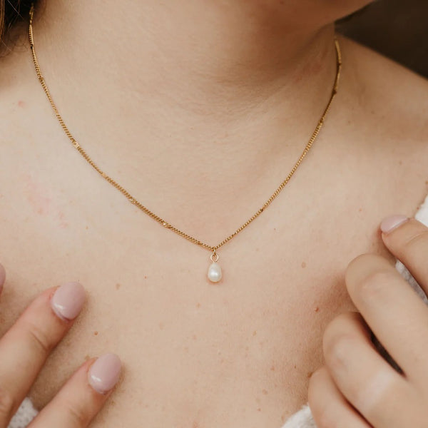 Pineapple Island -  Pearl Drop Necklace