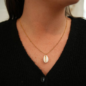 Pineapple Island Cowrie Shell Chain Necklace