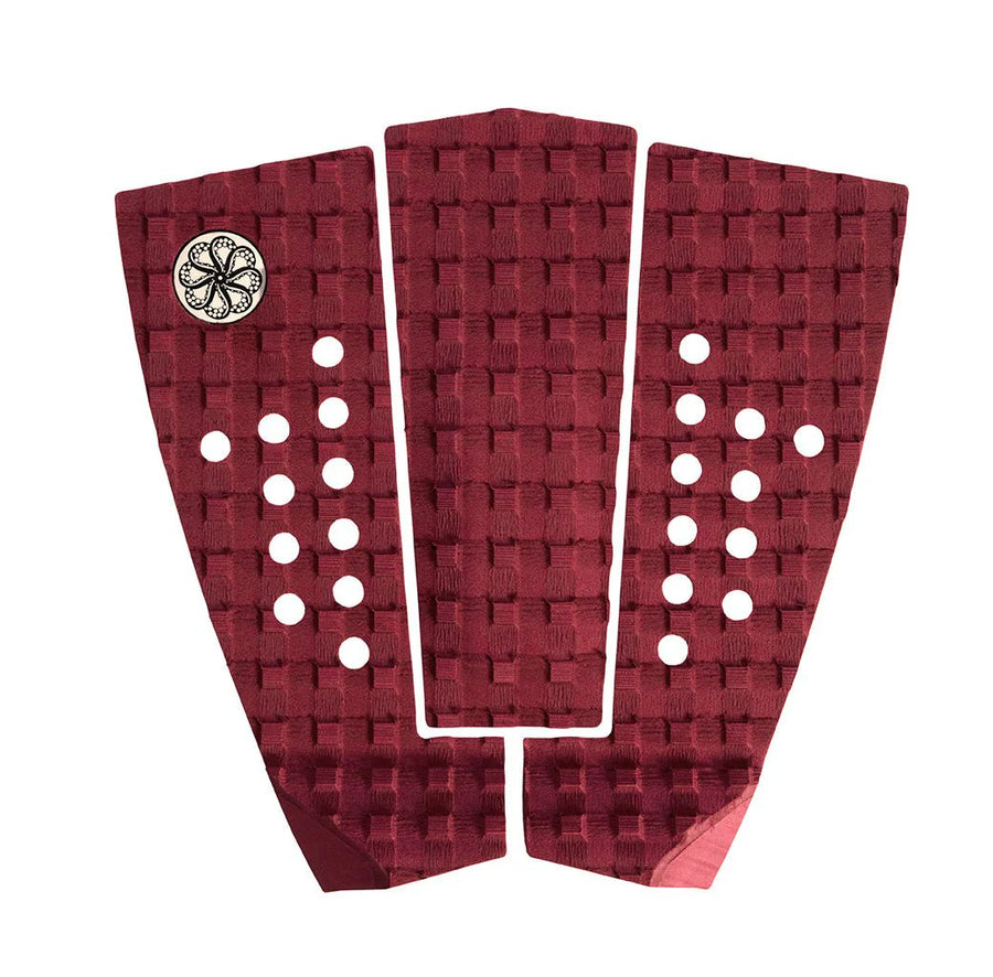 Octopus Scramble II Surfboard Traction Pad - Burgundy