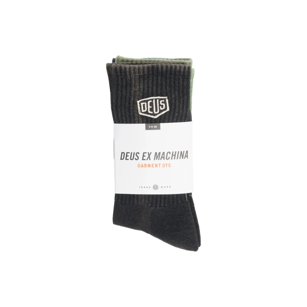Deus Ex Machina Shield Garment Dyed Socks 3 Pack - Multi