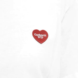 Carhartt Women' Short Sleeve Heart Patch T-Shirt - White/Red