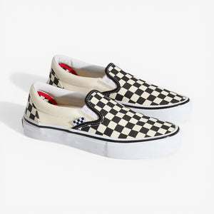 Vans Skate Checkerboard Slip-On Shoes - Black/White