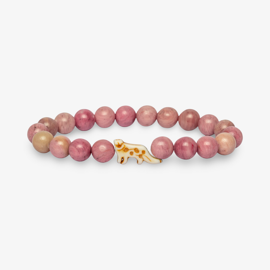 Fahlo Ascent Bracelet - Snow Leopard - Wildflower Pink
