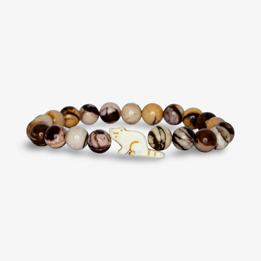 Fahlo Dash Bracelet - Red Panda - Himalaya Stone
