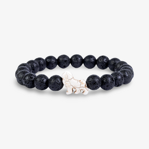 Fahlo Excursion Bracelet - Lion - Lava Stone