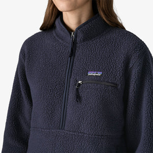 Patagonia Women's Retro Pile Fleece Marsupial Pullover - Sunken Blue