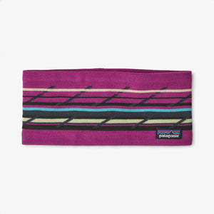 Patagonia Powder Town Headband - Mountain Minded Geo: Amaranth Pink