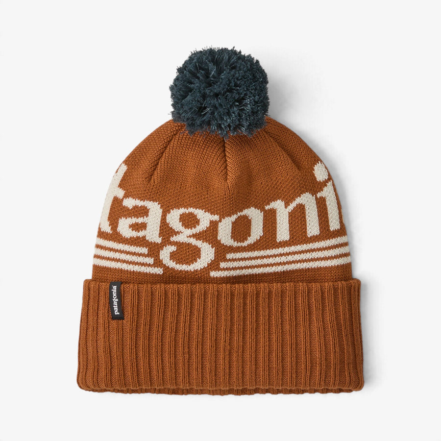 Patagonia Powder Town Beanie - Hut Tripper Logo: Cinnamon Brown