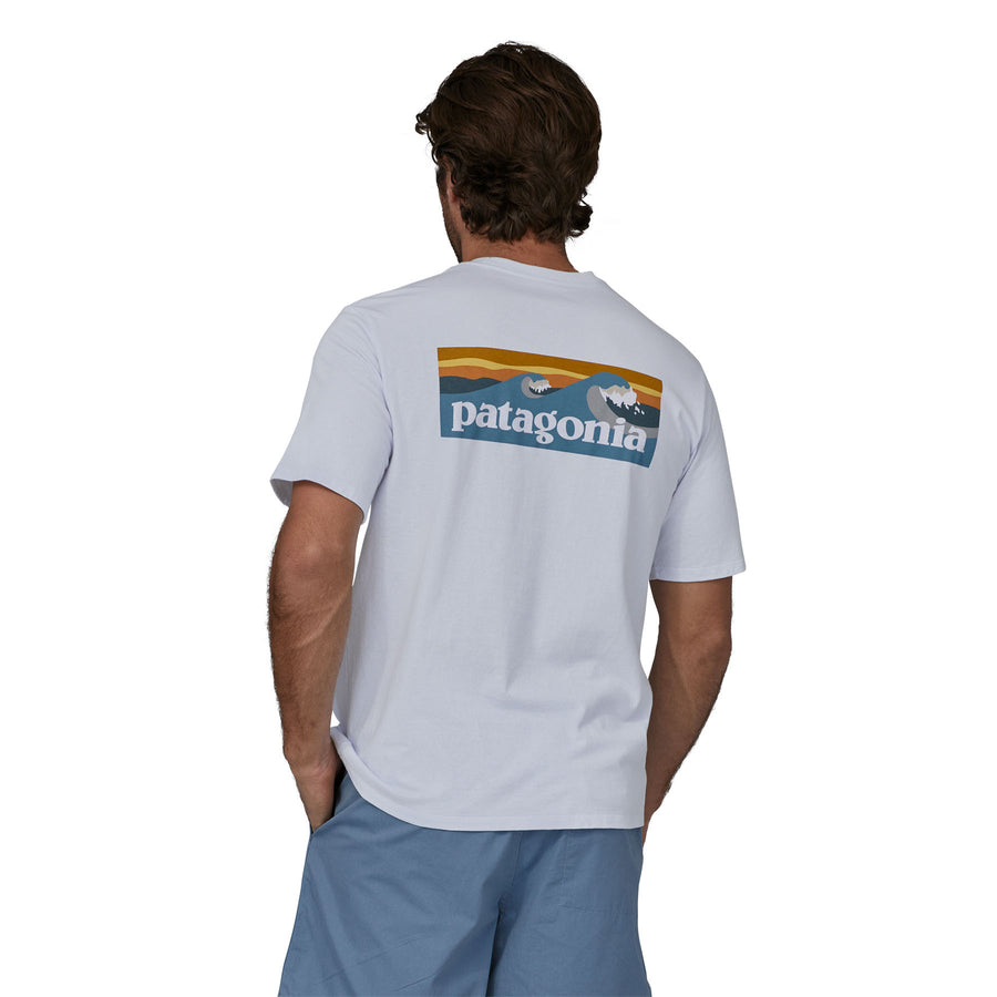 Patagonia Men's Boardshort Logo Pocket Responsibili-Tee - White