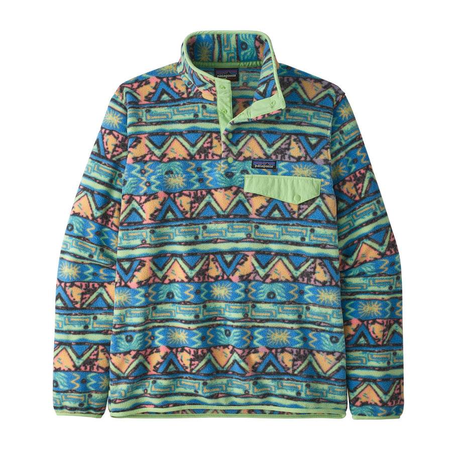 Patagonia Lightweight Synchilla® Snap Pullover - High Hopes Geo: Salamander Green