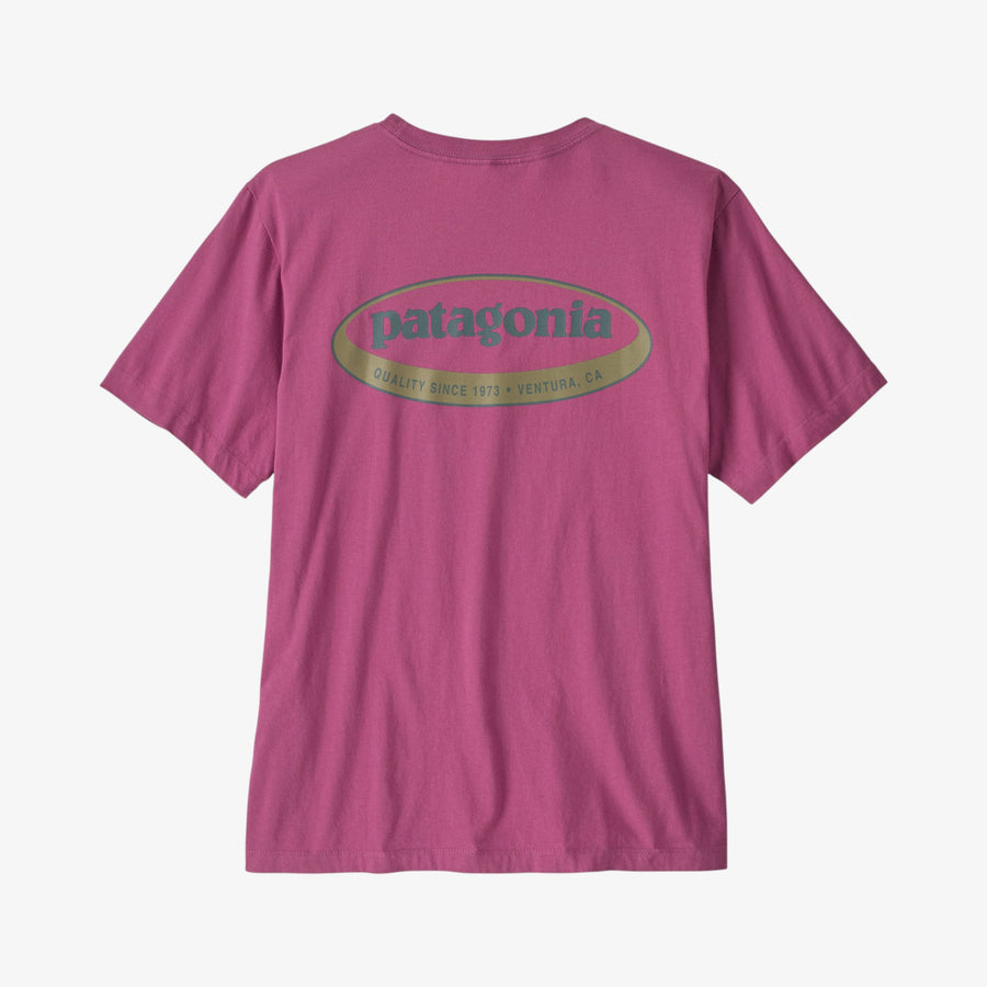 Patagonia M's '95 Oval Logo T-Shirt - Faded Magenta