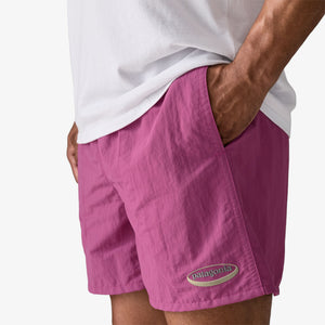 Patagonia Men's Baggies™ Shorts - 5" - ‘95 Oval Logo: Faded Magenta