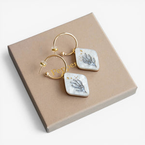 Pepper You 'Celestial Coral' Hoop Earrings