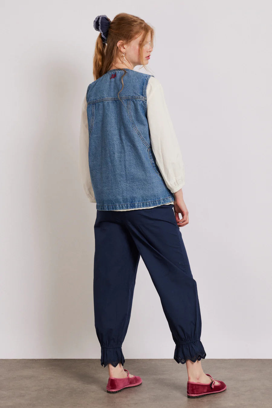 Damson Madder Billie Denim Gilet - Vintage Wash